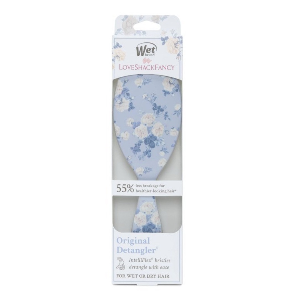 LoveShackFancy Blue Floral Hair Brush
